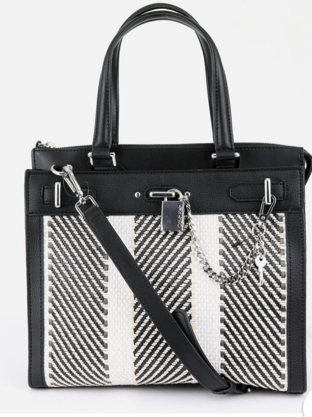 Calvin Klein Raffia Roxy Tote - Picture 2 of 4